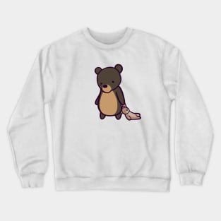 Cute Cartoon Bear with Teddy Crewneck Sweatshirt